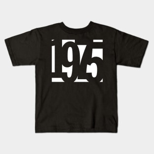 1975 Funky Overlapping Reverse Numbers for Dark Backgrounds Kids T-Shirt